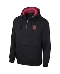 Men's Colosseum Black Florida State Seminoles Half-Zip Hoodie
