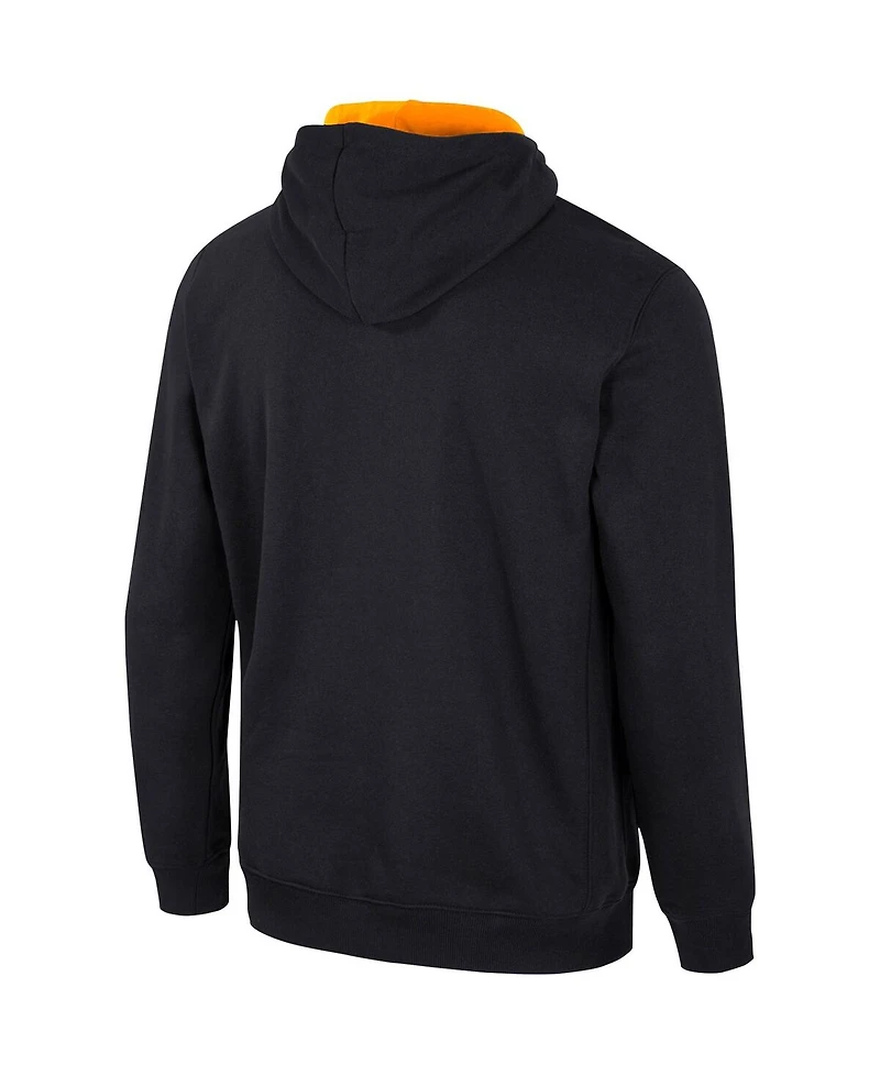 Men's Colosseum Black Tennessee Volunteers Half-Zip Hoodie