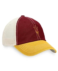 Men's Top of the World Maroon, Gold Arizona State Sun Devils Off-road Trucker Snapback Hat
