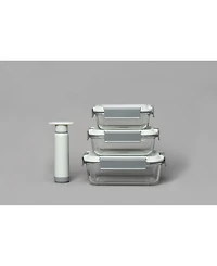Genicook Geni-fresh Vacuum Sealable Glass Container Manual Pump Set