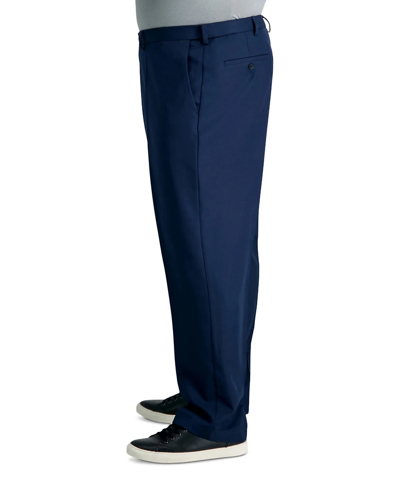 Haggar Men's Big & Tall Cool 18 Pro Classic-Fit Expandable Waist Flat Front Stretch Dress Pants
