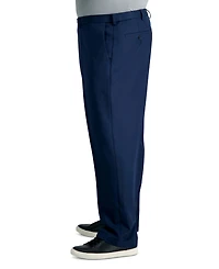 Haggar Men's Big & Tall Cool 18 Pro Classic-Fit Expandable Waist Flat Front Stretch Dress Pants