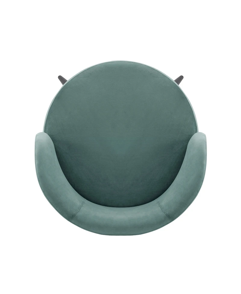 Manhattan Comfort Kaya Pleated Velvet Upholstered Dining Chair