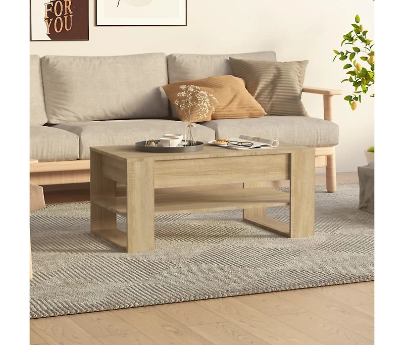 Coffee Table Sonoma Oak 40.2"x21.7"x17.7" Engineered Wood