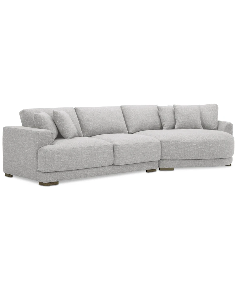 Closeout! Vasher 135" 2-Pc. Fabric Sectional with Cuddler, Created for Macy's
