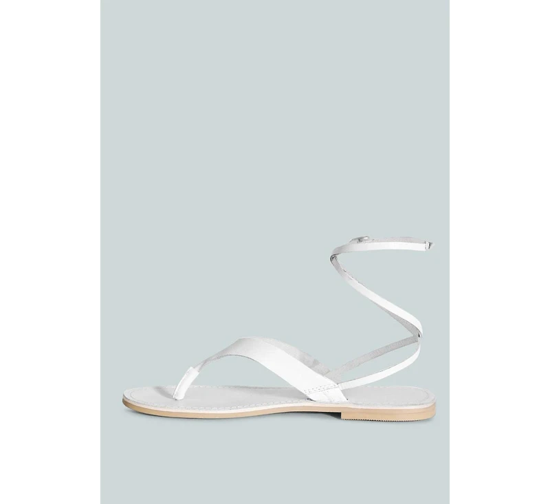 Wrap-up Tie around Flat Womens Sandals
