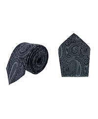 Trafalgar Men's Sobee Paisley Silk Necktie and Pocket Square