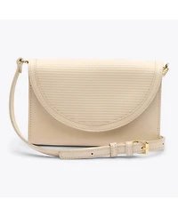 Cleo Convertible Crossbody Clutch Woven Bone