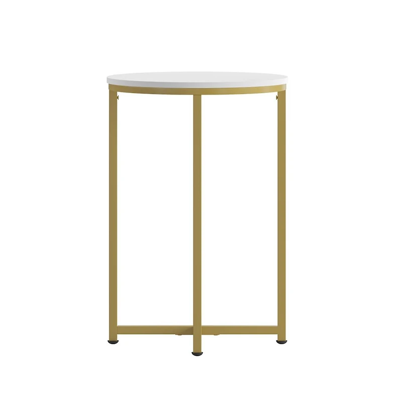Fairdale End Table With Round Cross Brace Frame
