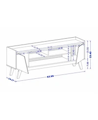 Manhattan Comfort Marcus 62.99" 5-Shelf Tv Stand Fits TVs up to 65"