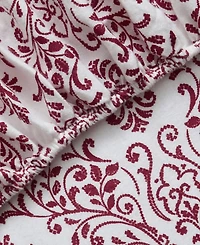 Tahari Home Damask 100% Cotton Flannel 4-Pc. Sheet Set