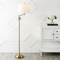 Jonathan Y Aveiro Classic Midcentury Iron Led Floor Lamp
