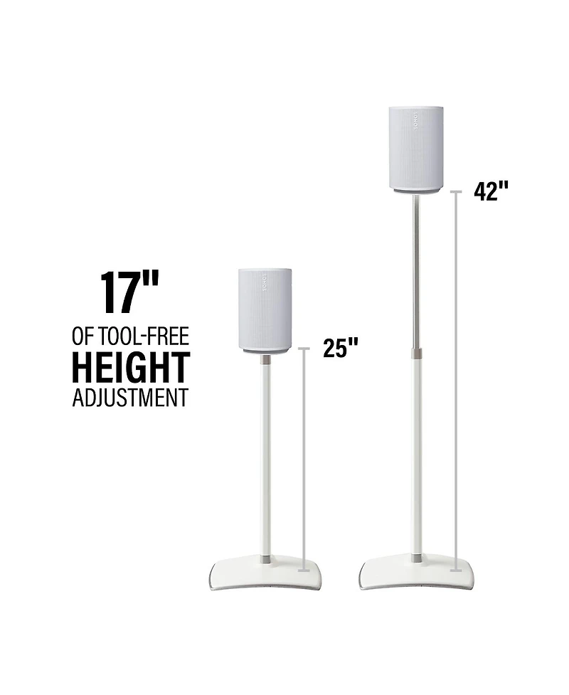 Sanus Height-Adjustable Speaker Stands for Sonos Era 100 - Pair