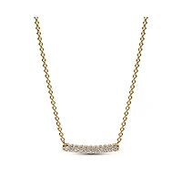 Pandora Timeless 14K Gold-Plated Pave Cubic Zirconia Single-Row Bar Collier Necklace