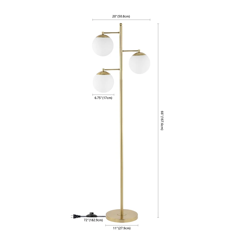 Jonathan Y Ellie Modern Retro Iron Led Floor Lamp