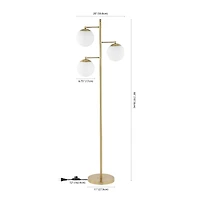 Jonathan Y Ellie Modern Retro Iron Led Floor Lamp