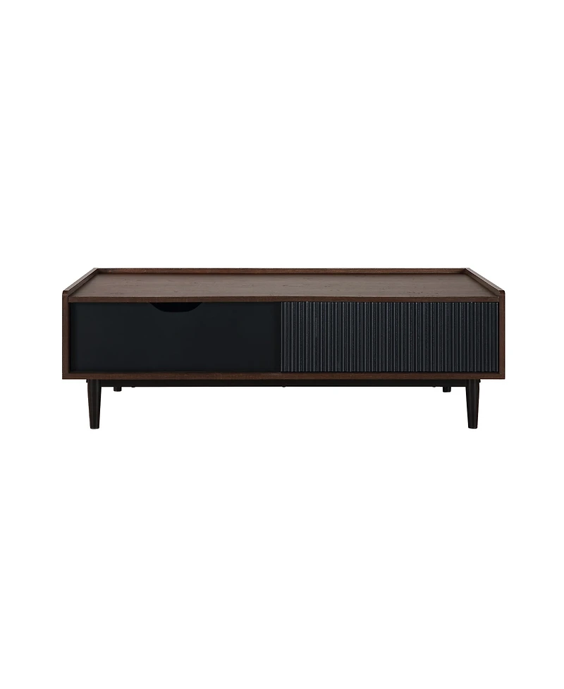 Manhattan Comfort Duane 47.24" Ribbed 1-Drawer Coffee Table