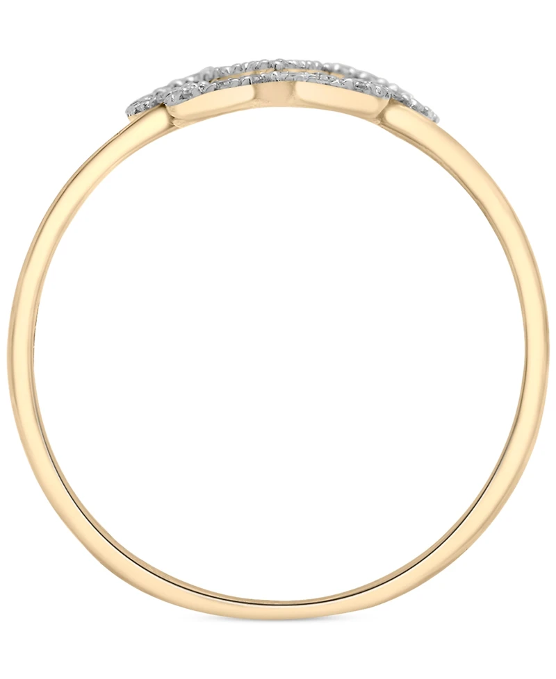 Wrapped Diamond Butterfly Openwork Ring (1/20 ct. t.w.) in 10k Gold, Created for Macy's