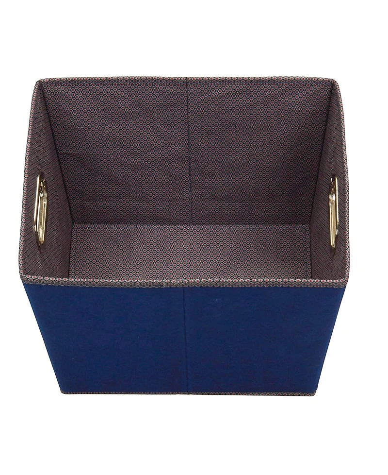Household Essentials Medium Tapered Bins, 2 pc Set, Navy
