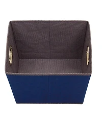 Household Essentials Medium Tapered Bins, 2 pc Set, Navy