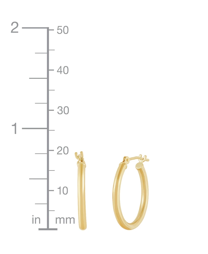 2 Pc. Set Polished Stud & Hoop Earrings in 14k Gold, 3/4 inch Hoop