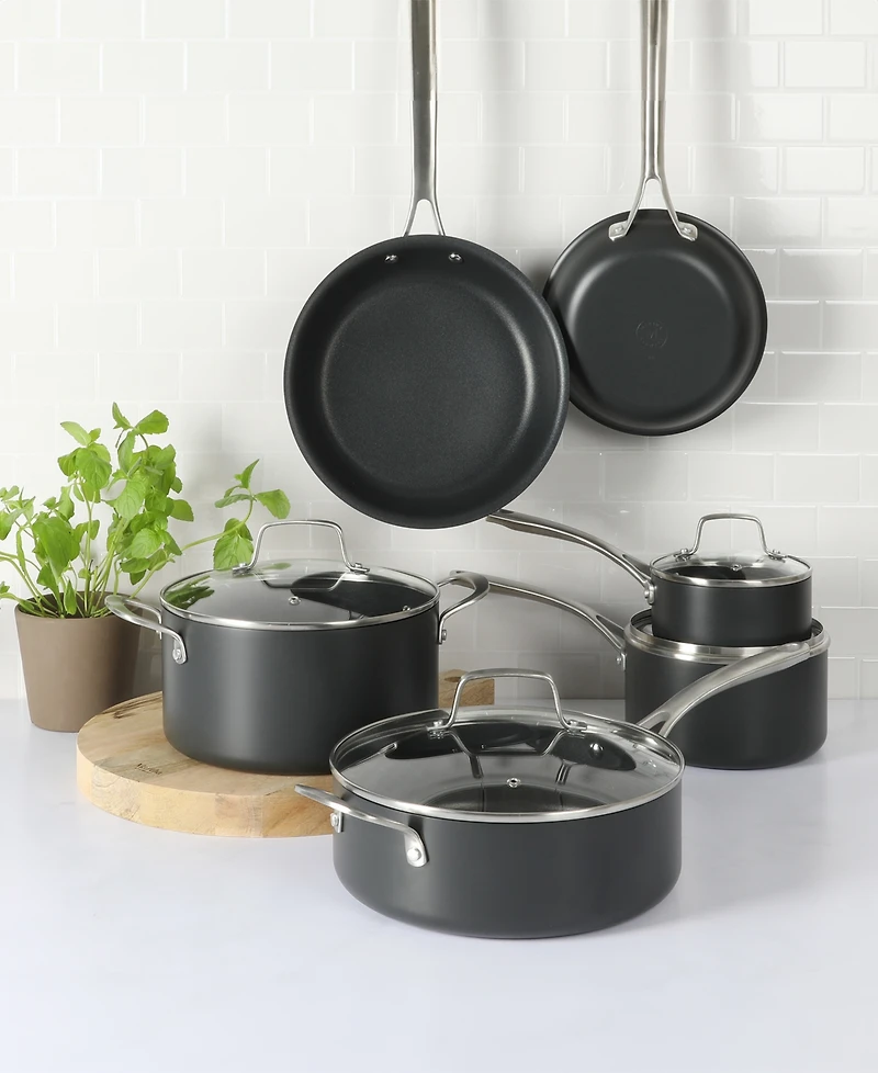 Martha Stewart Collection Bosworth Hard Anodized 10 Piece Cookware Set