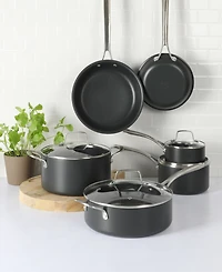Martha Stewart Collection Bosworth Hard Anodized 10 Piece Cookware Set