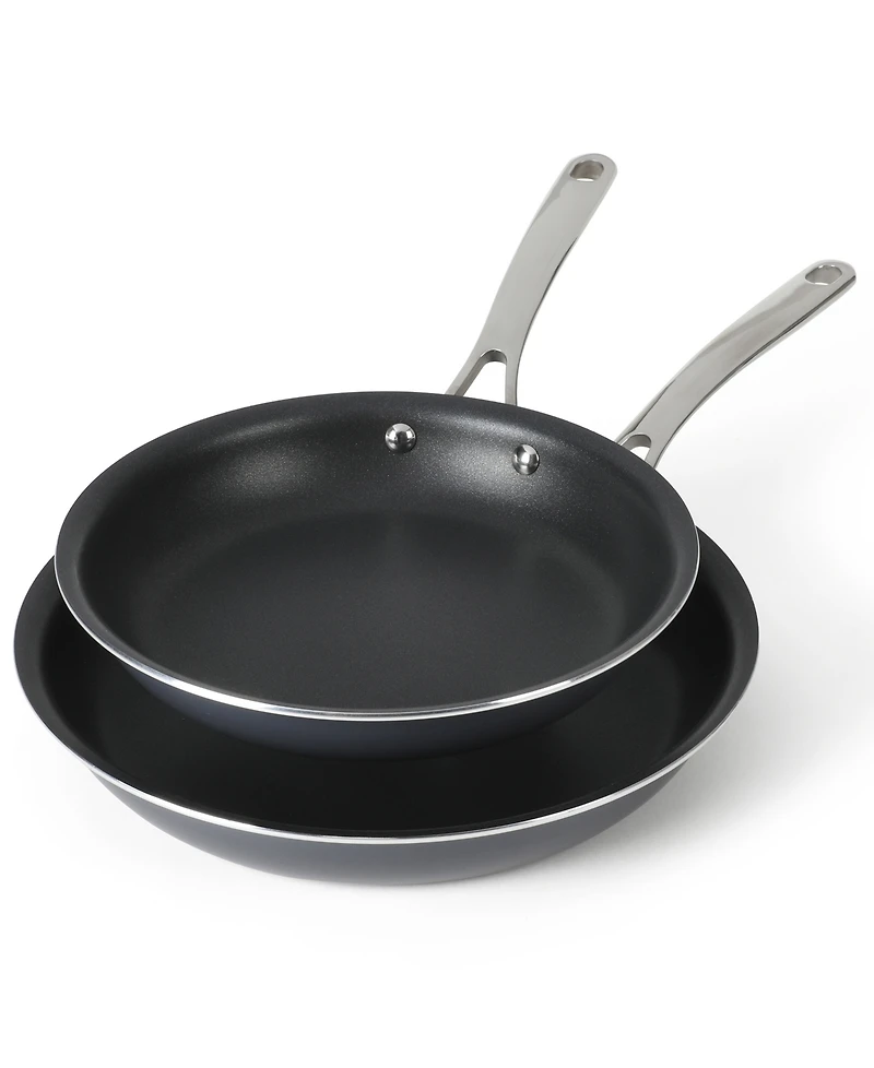 Martha Stewart Collection Lockton Aluminum 2 Piece Fry Pan Set