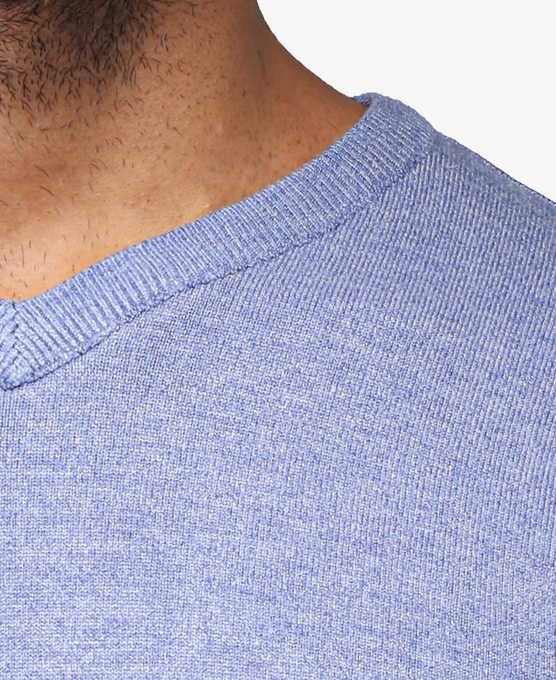X-Ray Men's Basic V-Neck Pullover Midweight Sweater