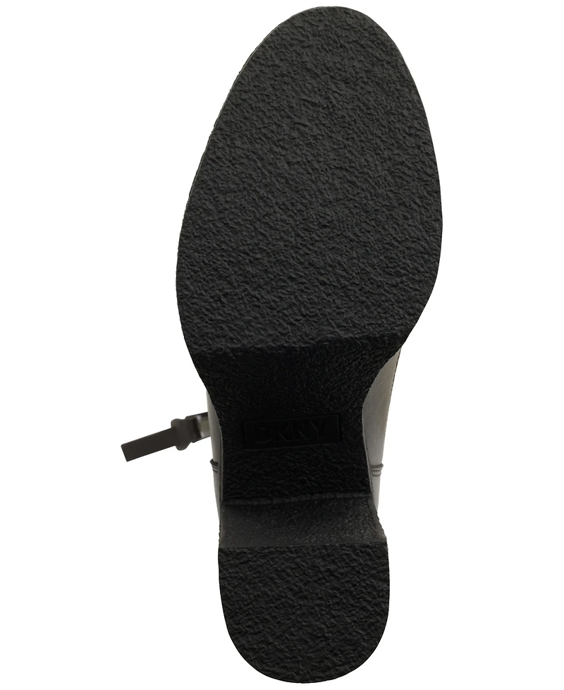 Dkny Women's Toia Lace-Up Zip Block Heel Booties