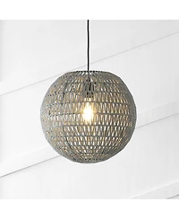 Luna Bohemian Modern Woven Rattan iron Led Pendant