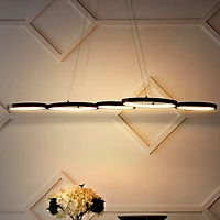 Roman Bohemian Coastal Iron Linear Integrated Led Pendant