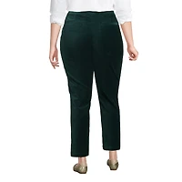 Lands' End Plus Velvet High Rise Pintuck Pencil Ankle Pants