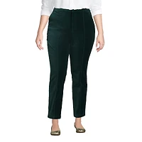 Lands' End Plus Velvet High Rise Pintuck Pencil Ankle Pants