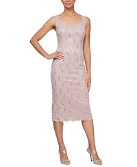Sl Fashions 2-Pc. Lace Jacket & Midi Dress Set
