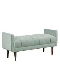 Madison Park 48" Linea Wide Fabric Upholstered Modern Accent Bench