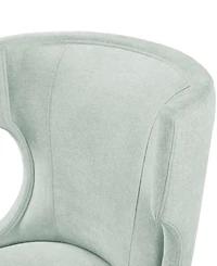 Madison Park 23.25" Carson Wide Wood Upholstered Wingback Dining Chair