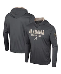 Men's Colosseum Charcoal Alabama Crimson Tide Oht Military-Inspired Appreciation Long Sleeve Hoodie T-shirt