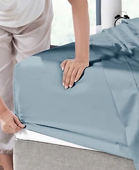 Soft 400 Thread Count 100% Cotton Deep Pocket Twin Fitted Sheet Only by California Design Den