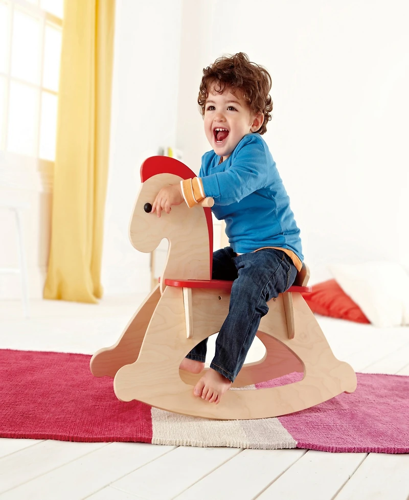 Hape Rock Ride- Beige Wooden Rocking Horse