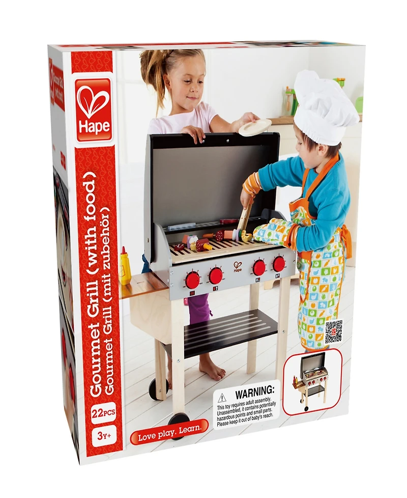 Hape Wooden Gourmet Grill and Shish Kabob Play Kitchen