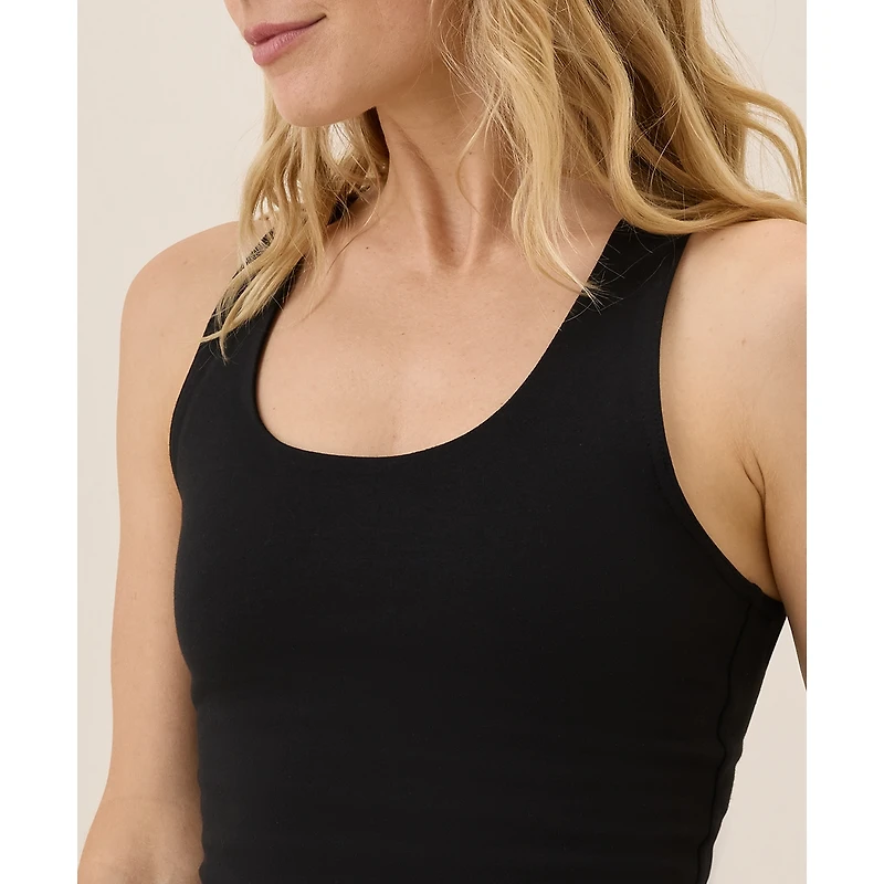 Pact Women's On the Go-To Crop Tank Made With Organic Cotton