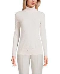 Lands' End Women's Cashmere Turtleneck Sweater