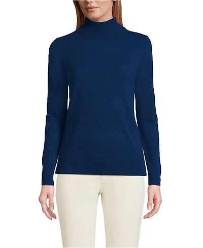 Lands' End Petite Cashmere Turtleneck Sweater