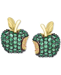 Tsavorite (2 ct. t.w.) and Yellow Sapphire (1/4 ct. t.w..) Apple Earrings in 14K Gold