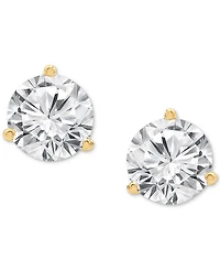 Diamond Three Prong Stud Earrings (1 ct. t.w.) 14k White Gold