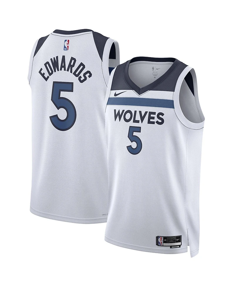Men's and Women's Nike Anthony Edwards White Minnesota Timberwolves Swingman Jersey - Association Edition