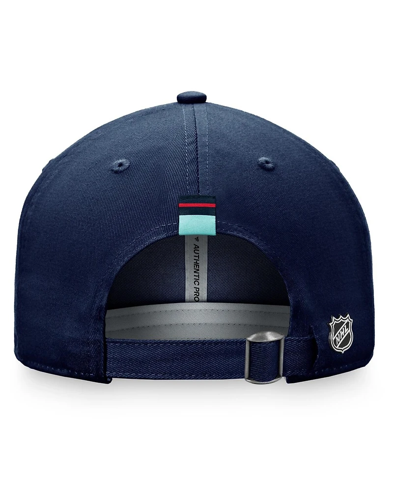 Women's Fanatics Deep Sea Blue Seattle Kraken Authentic Pro Rink Adjustable Hat