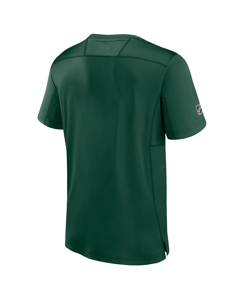 Men's Fanatics Green Minnesota Wild Authentic Pro Tech T-shirt