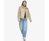 Women's Vellica Pebbled Faux Shearling Moto Jacket